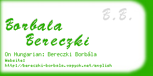 borbala bereczki business card