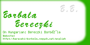 borbala bereczki business card
